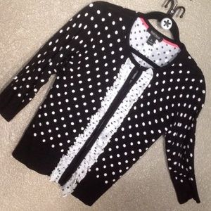 Black and White Polka Dot Cardigan